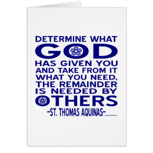 Aquinas Quote Look What God Given You Blue