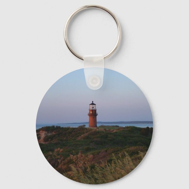 Aquinnah Sunset and Lighthouse Keychain (Front)