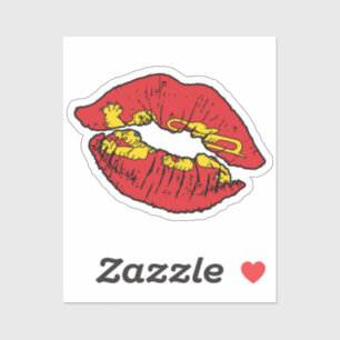 Aquitaine Aquitanian Lipstick Love Flag Sticker