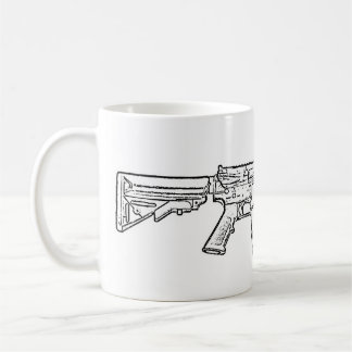 AR15 Flat Top with Quad Rail Coffee Mug