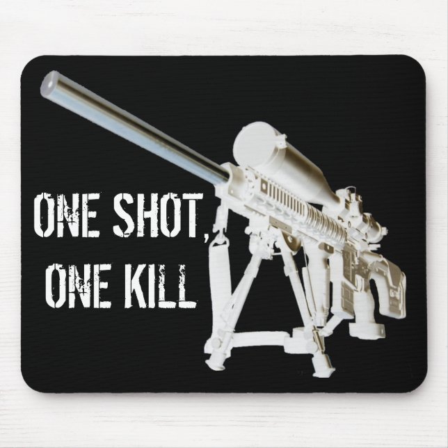 AR15 Mouse Pad- One shot, one kill Mouse Pad (Front)