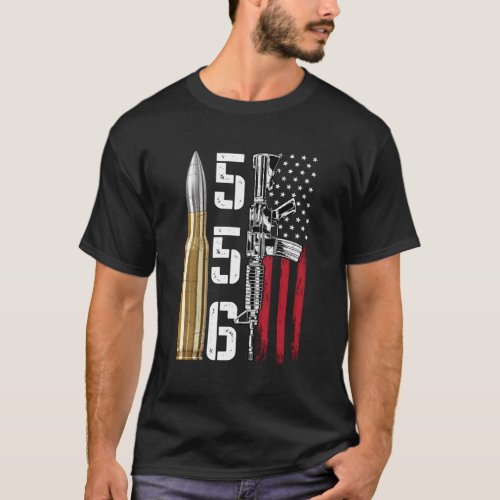 Ar15 Rifle 2Nd Amendment 556 Ar_15 Back T_Shirt