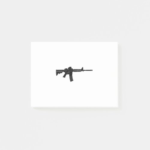 AR15 Rifle Silhouette Post_it Notes