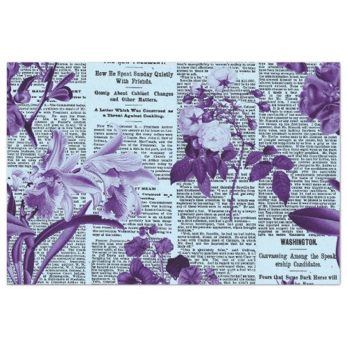  AR23 Flowers Vintage Victorian Decoupage  Tissue Paper
