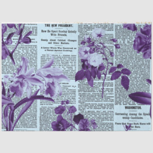 ** AR23 Flowers Vintage Victorian Decoupage Tissue Paper