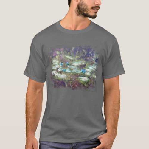  AR23 Monet Lily Pads Pond Abstract Classic T_Shirt