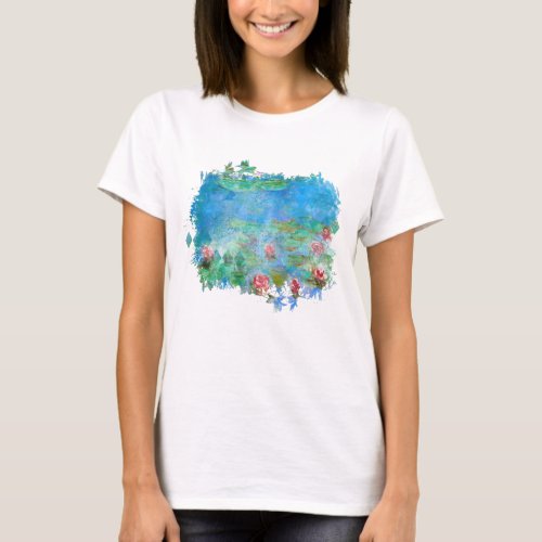  AR23 Monet Lily Pads Pond  Painting T_Shirt