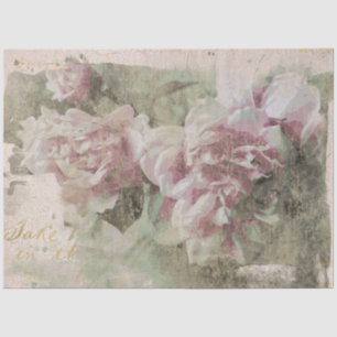 ** AR23 Peony Floral Vintage Victorian Decoupage  Tissue Paper
