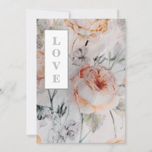 *~ AR26 Romance Flower QR RSVP Victorian Wedding Invitation