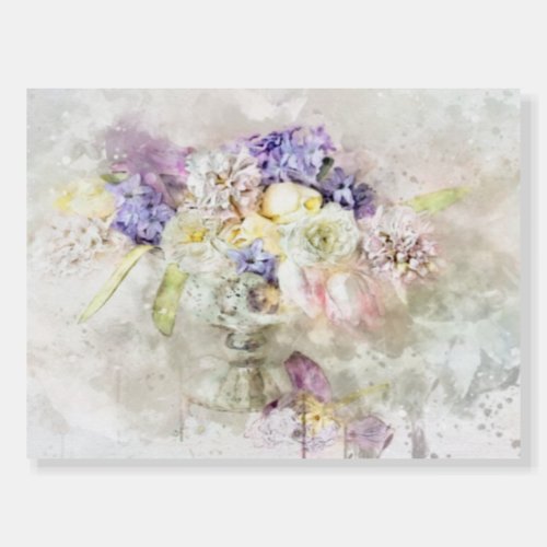  AR26 Victorian Country Chic Vintage Floral Art Foam Board