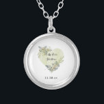 *~* AR30 WEDDING Floral GREEN Heart Flowers Gift Silver Plated Necklace<br><div class="desc">(Search AR30 for similar items.) this makes a great Event Wedding ANNIVERSARY , Valentine's Day gift , Birthday gift etc with space for the wedding date and names of the couple. Change the text areas for what ever you like to give a personalized customized give for anyone you desire. Event...</div>