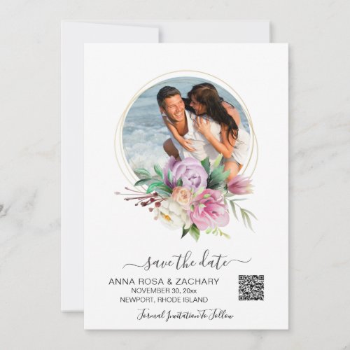  AR6 Floral _ Wedding Website  QR Save The Date