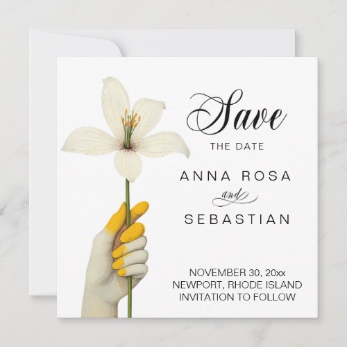 *~* AR6 Photo Elegant 5 Vintage Save the date Invitation