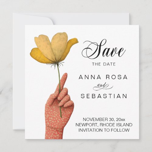*~* AR6 Proto Elegant 6 Vintage Save the date Invitation