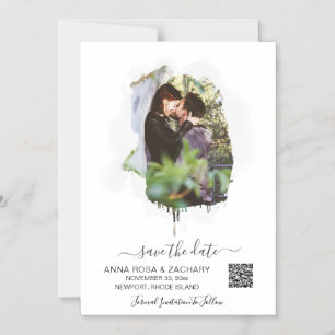 *~* AR6 WEDDING SAVE the DATE QR code - Website Magnetic Invitation