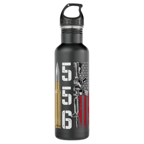 Ar_15 American Flag Ar15 Rifle Sling Gift Gun Owne Stainless Steel Water Bottle