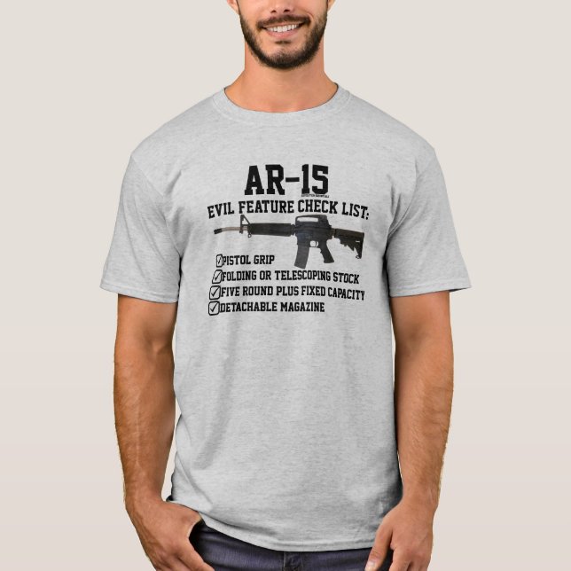 AR-15 - Certified Evil Checklist II T-Shirt (Front)