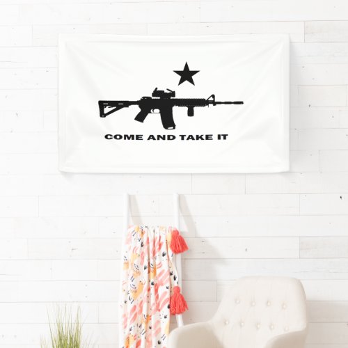 AR 15 Come and Take It College Dorm Banner