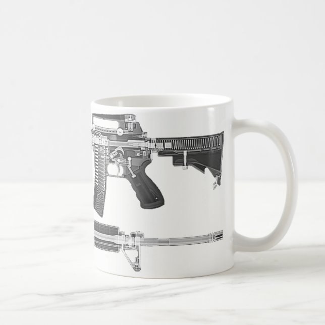 AR-15 CT scan/X-RAY DETAILED IMAGE Coffee Mug (Right)