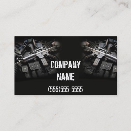 Customizable Ar 15 ffl dealer business card