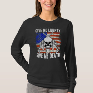 AR-15 Give Me Liberty Or Give Me Death Skull - Ar1 T-Shirt
