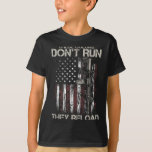 Ar-15 Gun American Flag Colors Dont Run They Reloa T-Shirt