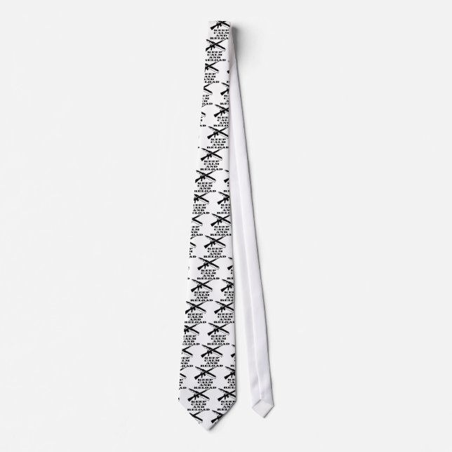 AR-15 M-16 Keep Calm And Reload Tie (Front)