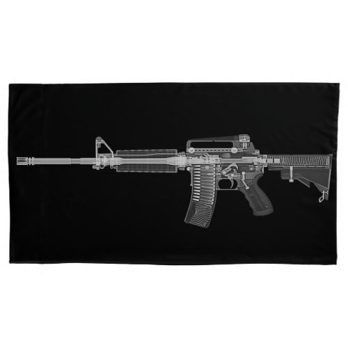 AR_15 Rifle Gun Firearm Military X_ray Weapon HQ Pillow Case