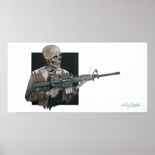 AR-15 Skeleton Poster