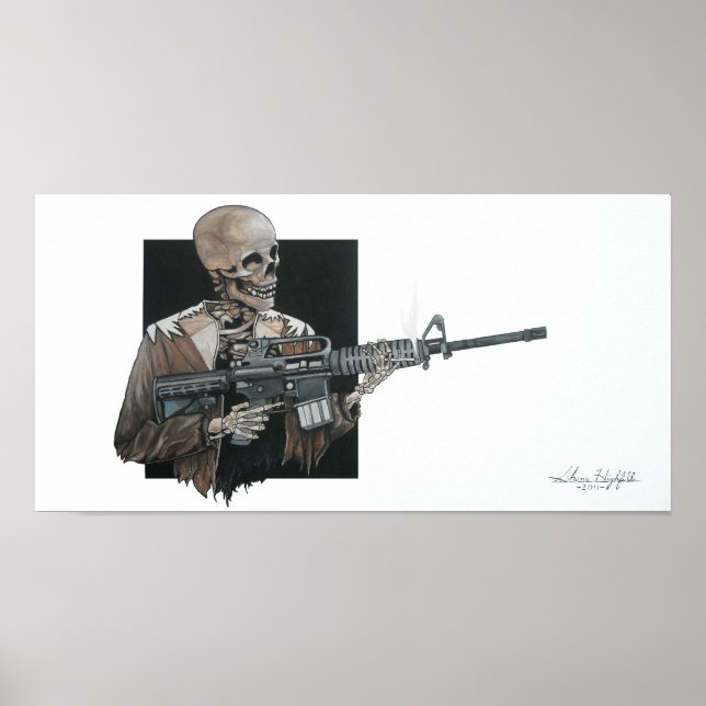 AR-15 Skeleton Poster (Front)