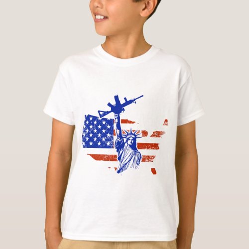 AR_15 Statue of Liberty Second Amendment Gun Owner T_Shirt