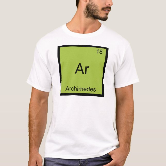 Ar - Archimedes Funny Chemistry Element Symbol Tee (Front)