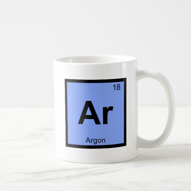 Ar - Argon Chemistry Periodic Table Symbol Coffee Mug (Right)