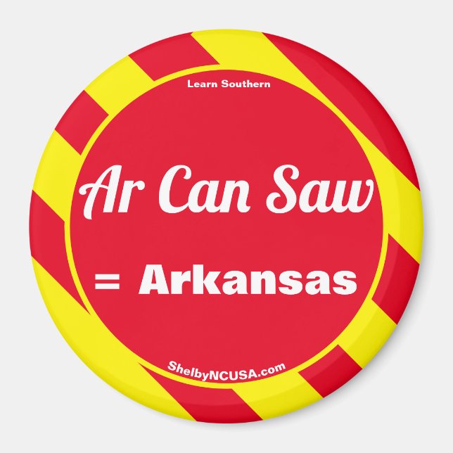 Ar Can Saw Red/Yellow Magnet (Front)