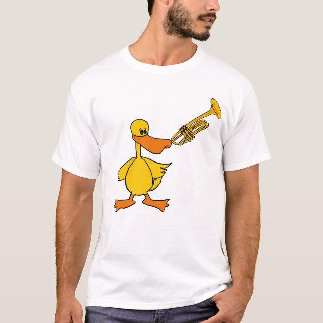 AR- Duck Playing the Trumpet T-Shirt (Front)