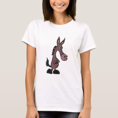 AR_ Stubborn Mule or Donkey Cartoon T_Shirt