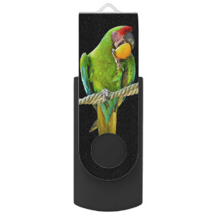 Ara Militaris Green Parrot Flash Drive