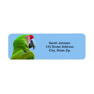 Ara Militaris Green Parrot Label