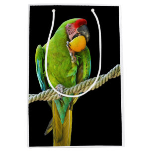 Ara Militaris Green Parrot Medium Gift Bag
