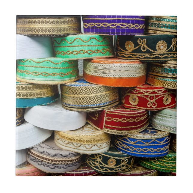 Arab Caps At Market Ceramic Tile (Front)