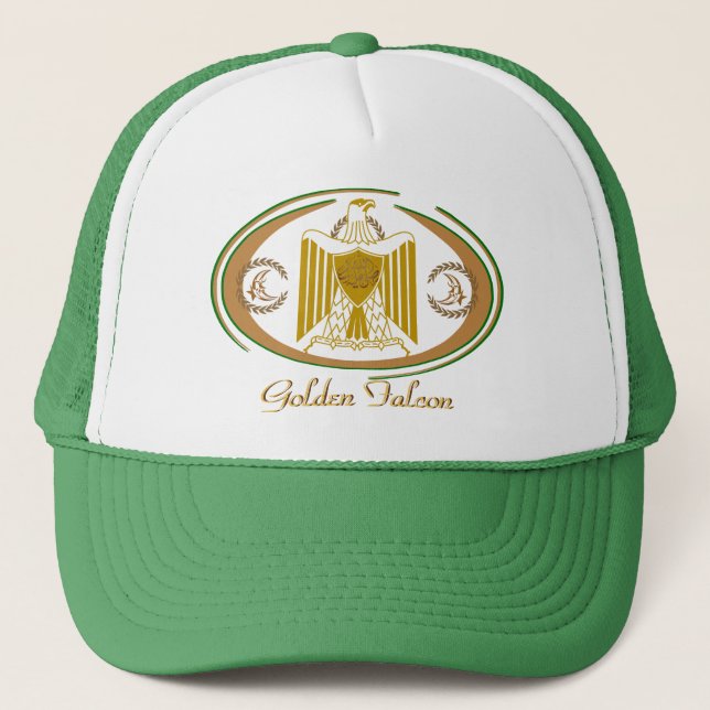 Arab Culture Golden Falcon Trucker Hat (Front)