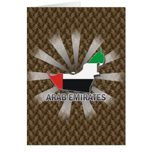 Arab Emirates Flag Map 2.0 Cards (Front)