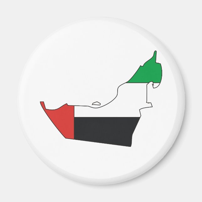 Arab Emirates Flag Map full size Magnet (Front)