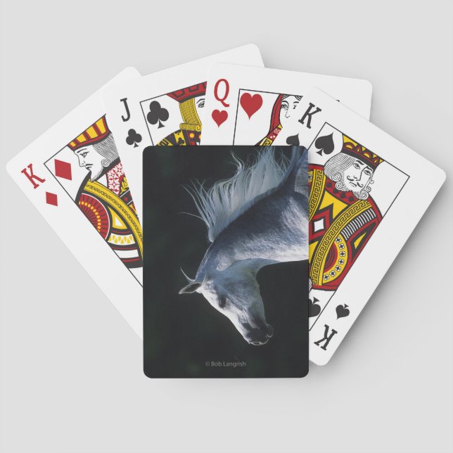 Arab Horse Headshot 2 Poker Cards (Back)
