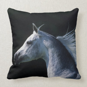 Arab Horse Headshot 2 Throw Pillow