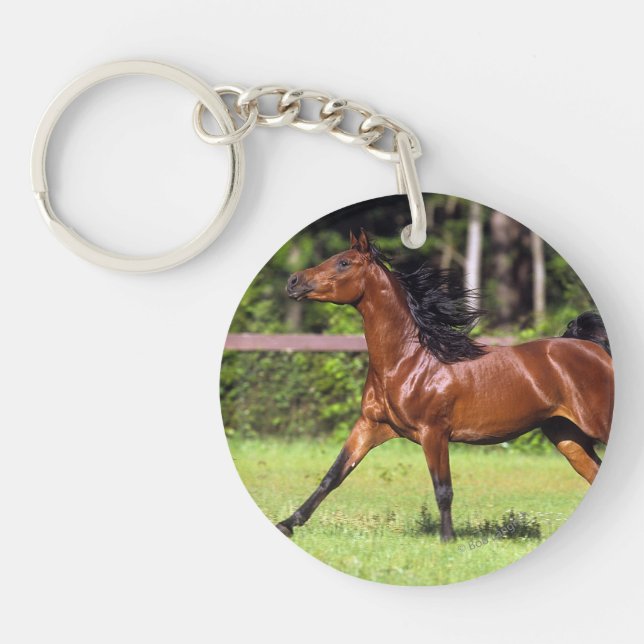 Arab Horse Running 2 Keychain (Front)