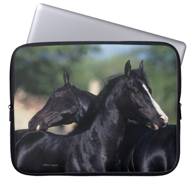 Arab Horse Scratching Laptop Sleeve (Front)