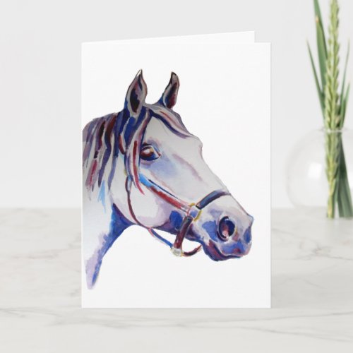 Arab Horse Watercolour Card