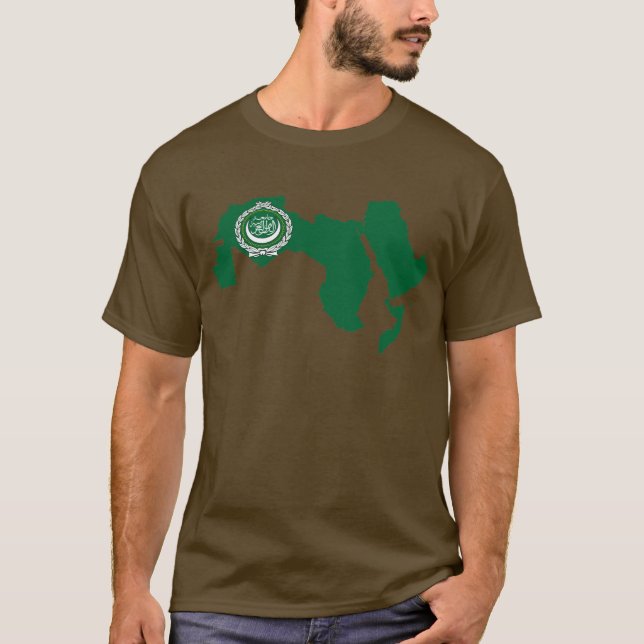 Arab League flag map T-Shirt (Front)
