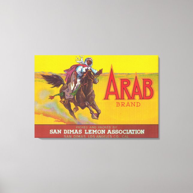 Arab Lemon LabelSan Dimas, CA Canvas Print (Front)